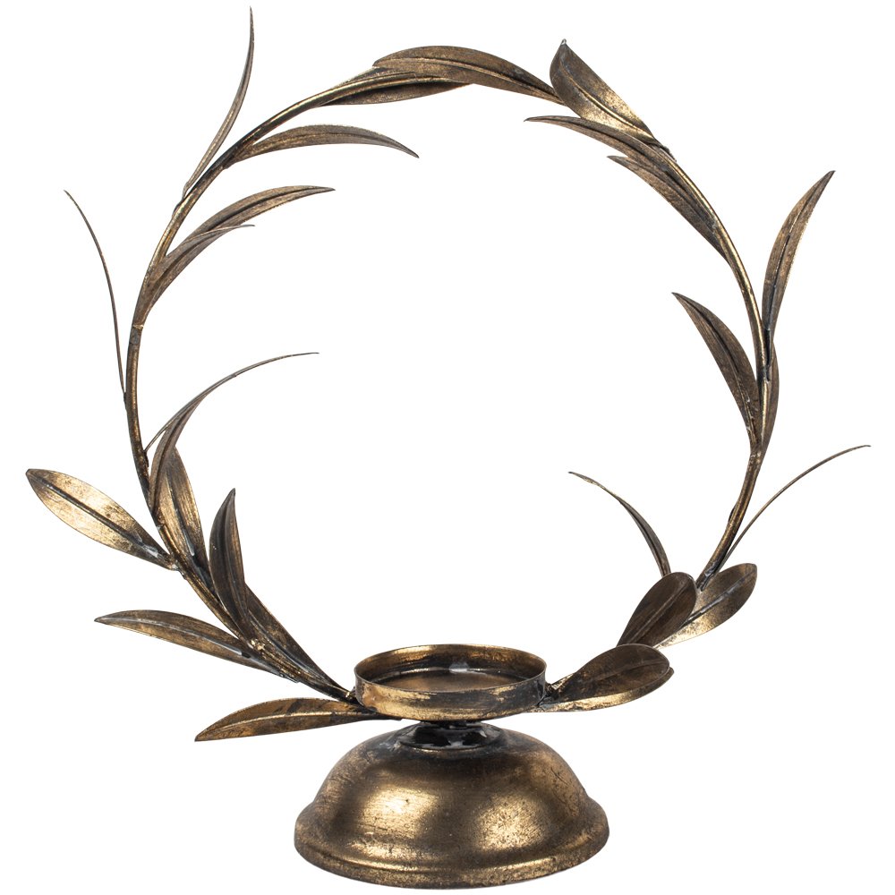 Candleholder Golden Laurel Leaf