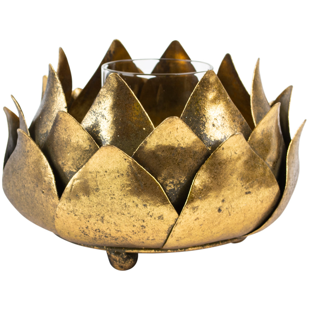 Golden Artichoke Candleholder