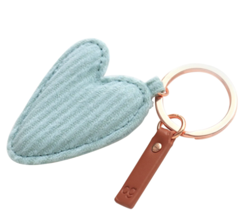 Blue/|Green Heart Keyring