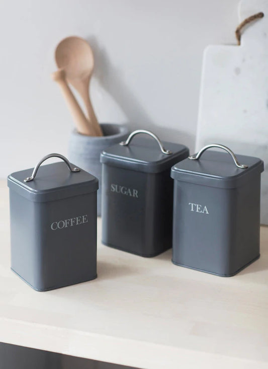 Tea, Coffee, Sugar Canisters